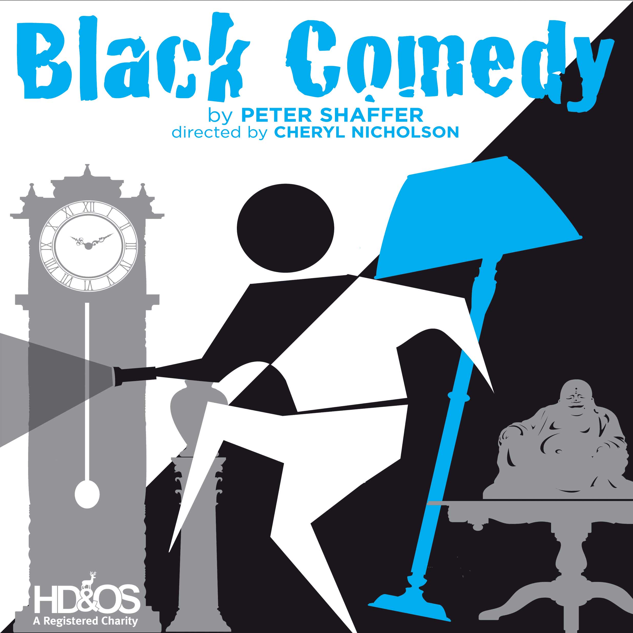 A picture from an HD&OS production of Black Comedy, by Peter Shaffer